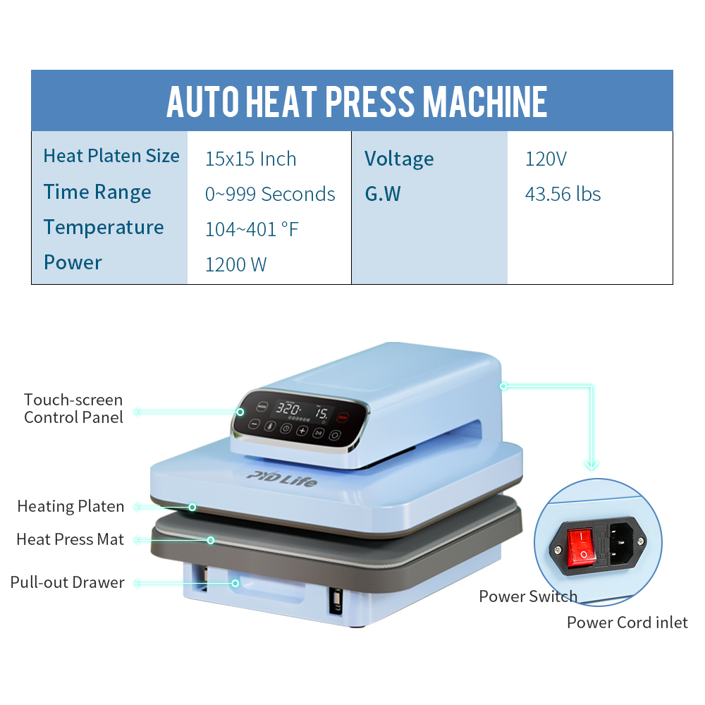 Auto Heat Press 15x15inch thumbnail 4